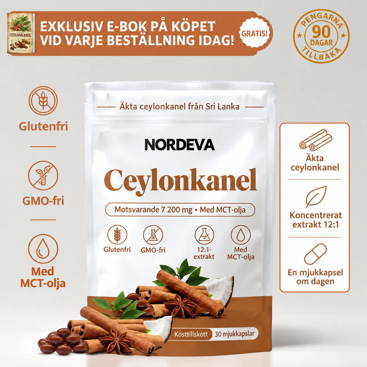 Ceylonkanel 7 200 mg, med MCT-olja